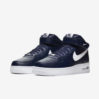 Nike Air Force 1 Mid '07 - Férfi Utcai Cipő - Sötétkék/Fehér